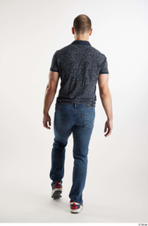 Serban  1 back view blue jeans blue t shirt…